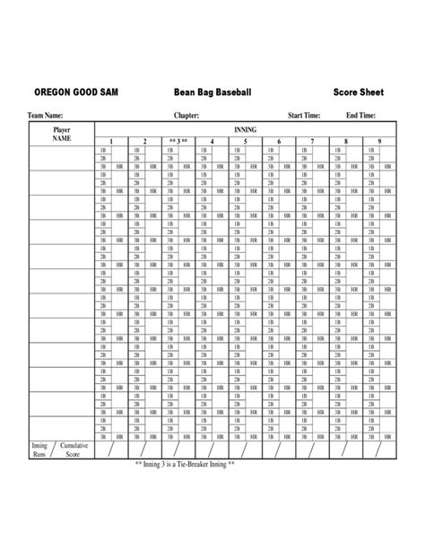 bean bag baseball rules|free printable bean bag scorecards.